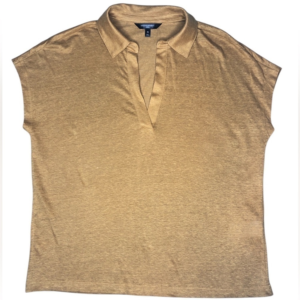 Banana Republic Women’s Linen Short Sleeve Polo | NWOT - Picture 6 of 8